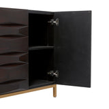 Grayson Lane Brown 1 Shelf and 4 Doors Accent Chest