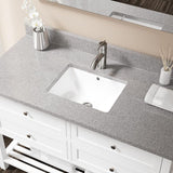 MR Direct Undermount Porcelain Bathroom Sink in White with Pop-Up Drain in Brushed Nickel
