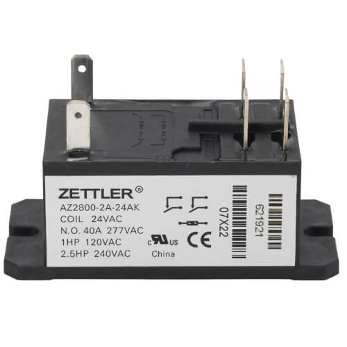 Nordyne 621921R relay - side view (Product Type: Relay; Voltage: 24V)