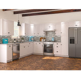 Project Source Cheyenne White 30-in W x 34.5-in H x 24.56-in D White 1-Drawer Base Ready To Assemble Cabinet (Raised Panel Square Style)