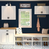 Project Source Cheyenne White 36-in W x 34.5-in H x 24.56-in D White 1-Drawer Base Ready To Assemble Cabinet (Raised Panel Square Style)