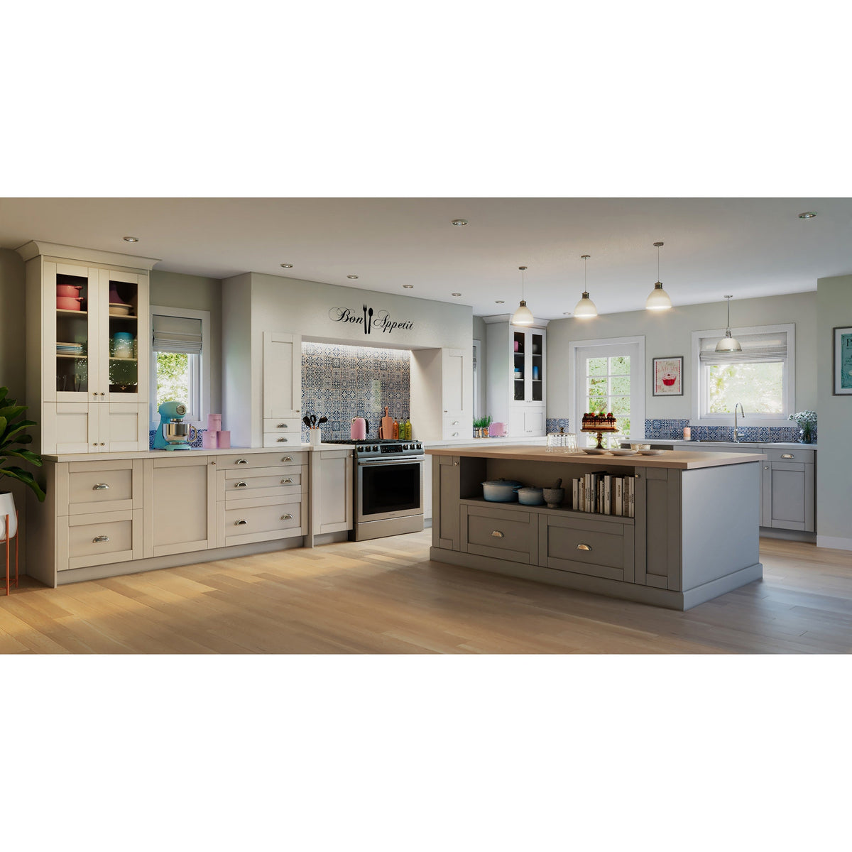 Hugo&Borg Rosemont 18-in W x 34.5-in H x 24-in D Glacier White 3-Drawer Base Fully Assembled Cabinet