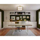 Hugo&Borg Jolie 24-in W x 34.5-in H x 14-in D Warm White 1-Drawer Base Fully Assembled Cabinet (Flat Panel Shaker Style)
