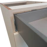 Hugo&Borg Jolie 24-in W x 34.5-in H x 24-in D Warm White 3-Drawer Base Fully Assembled Cabinet
