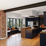 Hugo&Borg Lorette 36-in W x 10-in H x 24-in D Navy Blue Wall Fully Assembled Cabinet (Recessed Panel Shaker Door Style)