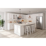 Hugo&Borg Rosemont 24-in W x 34.5-in H x 14-in D Glacier White 6-Drawer Base Fully Assembled Cabinet