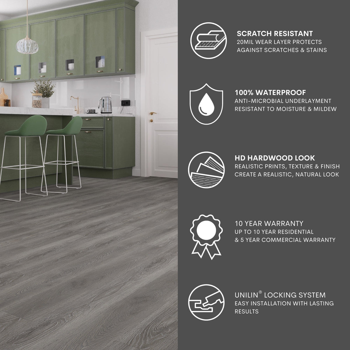 Lucida USA MaxCore Pro Stormcloud Brown 20-mil x 7-3/32-in W x 48-in L Waterproof Interlocking Luxury Vinyl Plank Flooring (24.5-sq ft/ Piece)