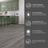 Lucida USA MaxCore Pro Stormcloud Brown 20-mil x 7-3/32-in W x 48-in L Waterproof Interlocking Luxury Vinyl Plank Flooring (24.5-sq ft/ Piece)