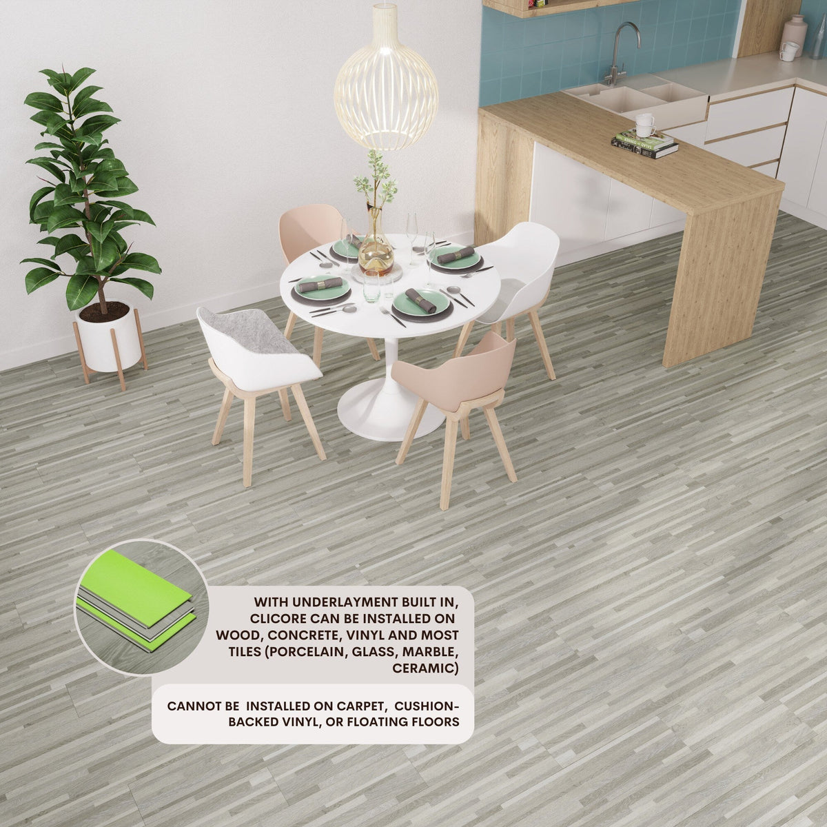 Lucida USA (Sample) MaxCore Pro Silverbar Gray Wood Look 20-mil Waterproof Interlocking Luxury Vinyl Plank