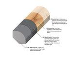 Bruce Forest Rain Natural Hickory 0.875-in T x 0.875-in W x 94-in L Wood Veneer with Vinyl Core Quarter Round