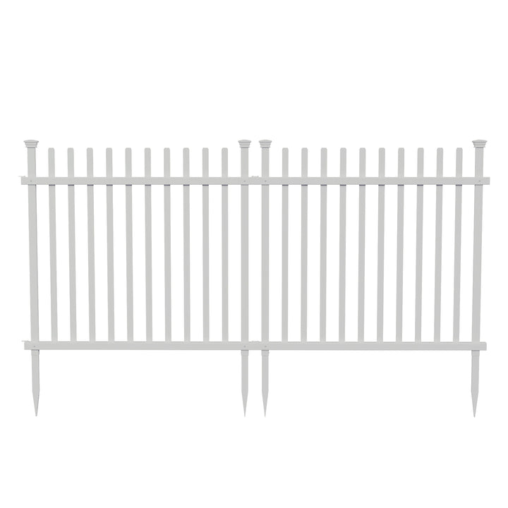 Zippity Outdoor Products Burbank 2 Panels 3.5-ft H x 3.5-ft W White Privacy Vinyl Flat-top Fence Panel (Unassembled)