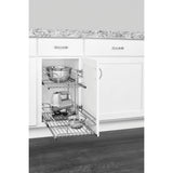 Rev-A-Shelf 11.75-in W x 19-in H 2-Tier Pull-Out Chrome Metal Soft-Close Basket Organizer, 22-in D
