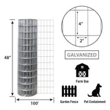 IRONRIDGE 100-Ft x 4-Ft 14-Gauge Gray Steel Welded Wire Fence