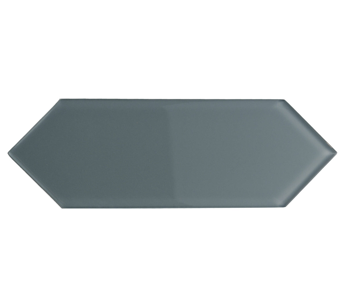 Giorbello (Sample) Glass Subway Dark Slate 3-in x 9-in Glossy Glass Tile