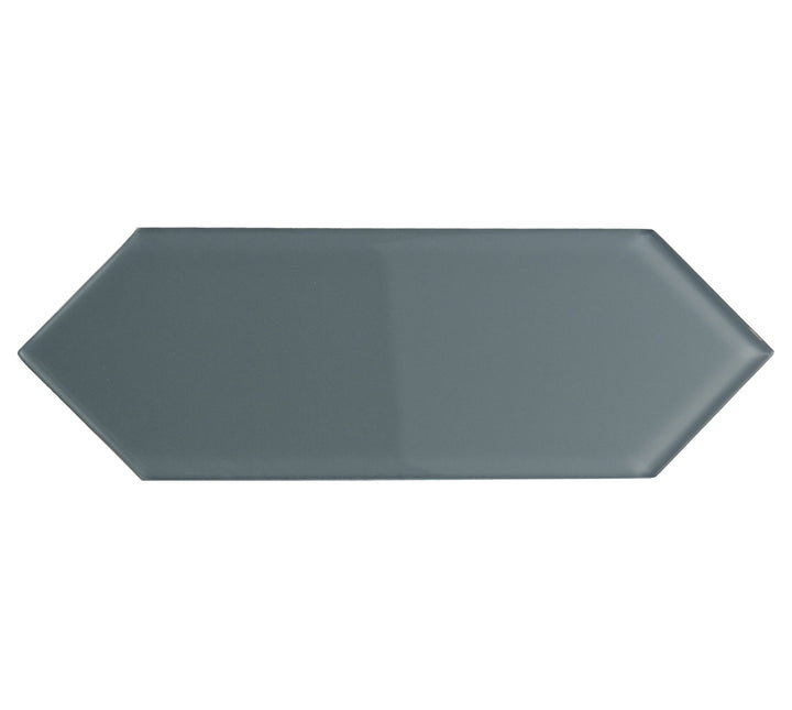 Giorbello (Sample) Glass Subway Dark Slate 3-in x 9-in Glossy Glass Tile