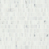 Bedrosians Monet Oriental White 12-in x 12-in Honed Natural Stone Marble Mini-Brick Mosaic Tile (5.1 sq. ft./Carton)