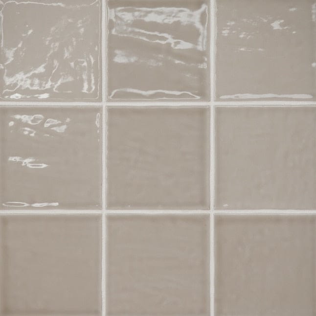 Bedrosians Marin Cliff (Taupe) 4-in x 4-in Glossy Ceramic Subway Wall Tile (5.49-sq. ft/ Carton)