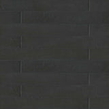 Bedrosians Allora Solid Black 3-in x 24-in Matte Porcelain Patterned Floor and Wall Tile (10.66-sq. ft/ Carton)