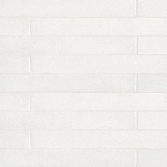 Bedrosians Allora Solid White 3-in x 24-in Matte Porcelain Patterned Floor and Wall Tile (10.66-sq. ft/ Carton)