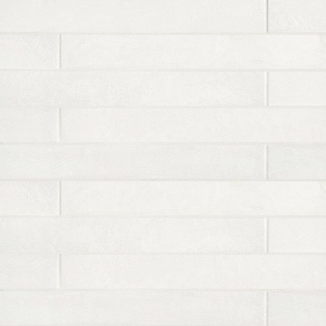 Bedrosians Allora Solid White 3-in x 24-in Matte Porcelain Patterned Floor and Wall Tile (10.66-sq. ft/ Carton)
