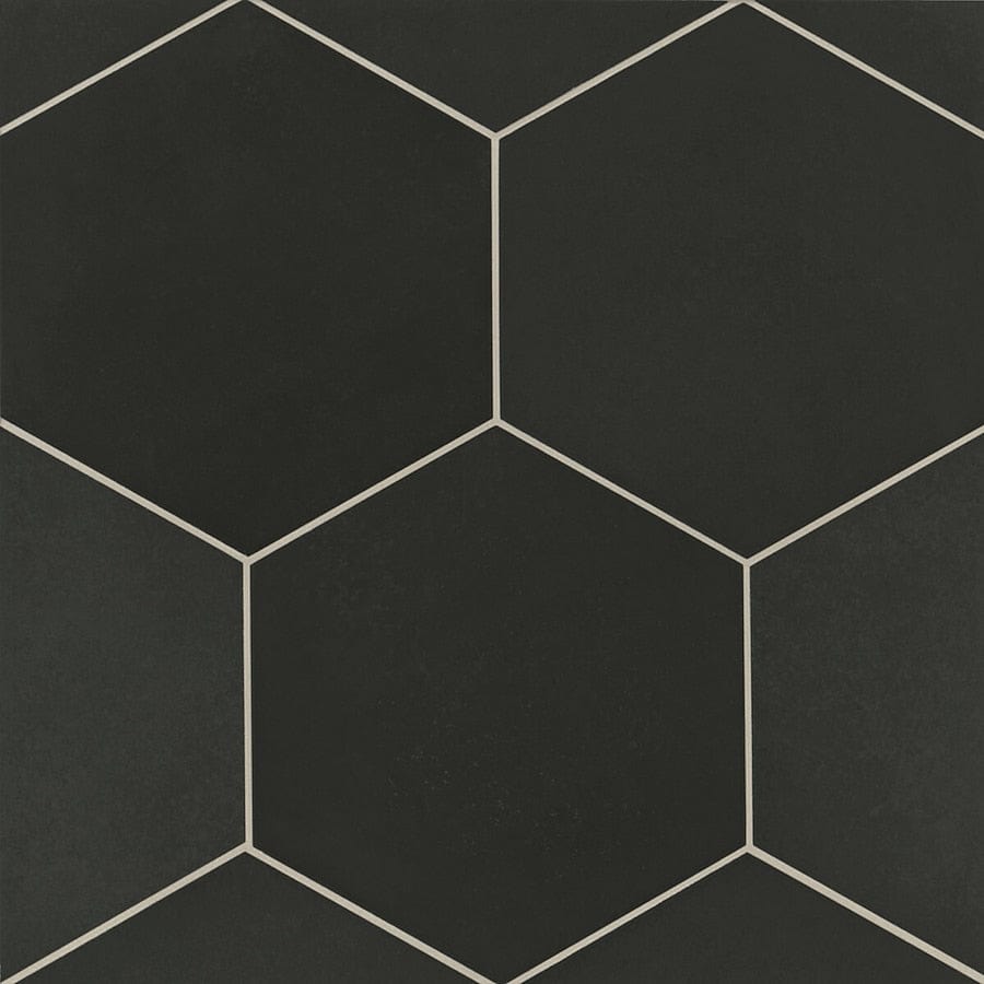 Bedrosians Makoto Kuroi Black 10-in x 11-in Matte Porcelain Floor and Wall Tile (10.76-sq. ft/Carton)