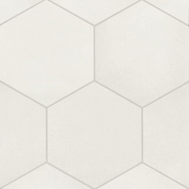 Bedrosians Makoto Shoji White 10-in x 11-in Matte Porcelain Floor and Wall Tile (10.76 sq. ft./Carton)