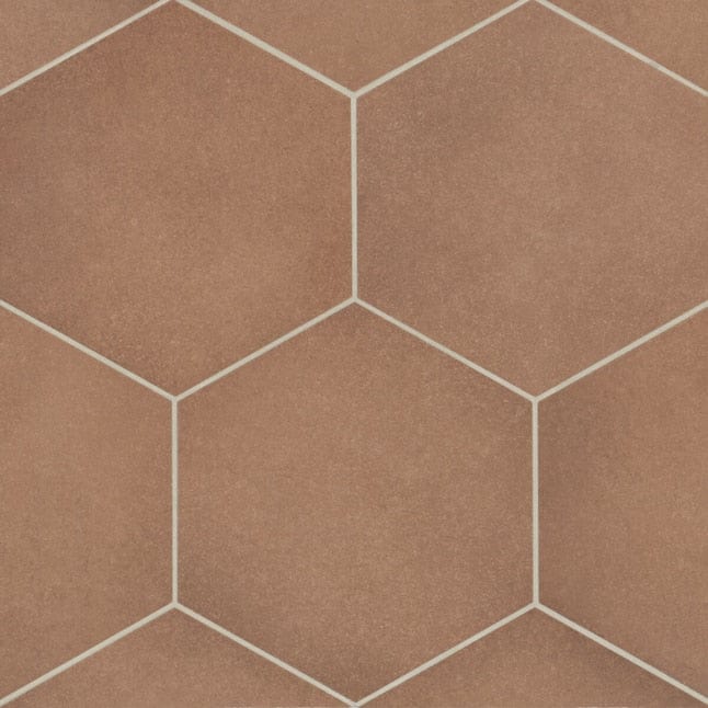 Bedrosians Makoto Umi Terracotta 10-in x 11-in Matte Porcelain Floor and Wall Tile (10.76-sq. ft/ Carton)