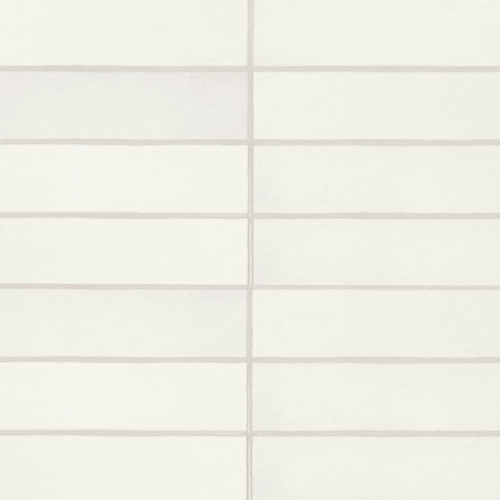 Bedrosians Makoto Shoji White 2-in x 10-in Matte Ceramic Subway Floor and Wall Tile (5.38-sq. ft/ Carton)