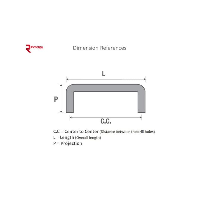Richelieu Salaberry 3-3/4-in (96mm) Center to Center Brushed Nickel Novelty Handle Drawer Pull