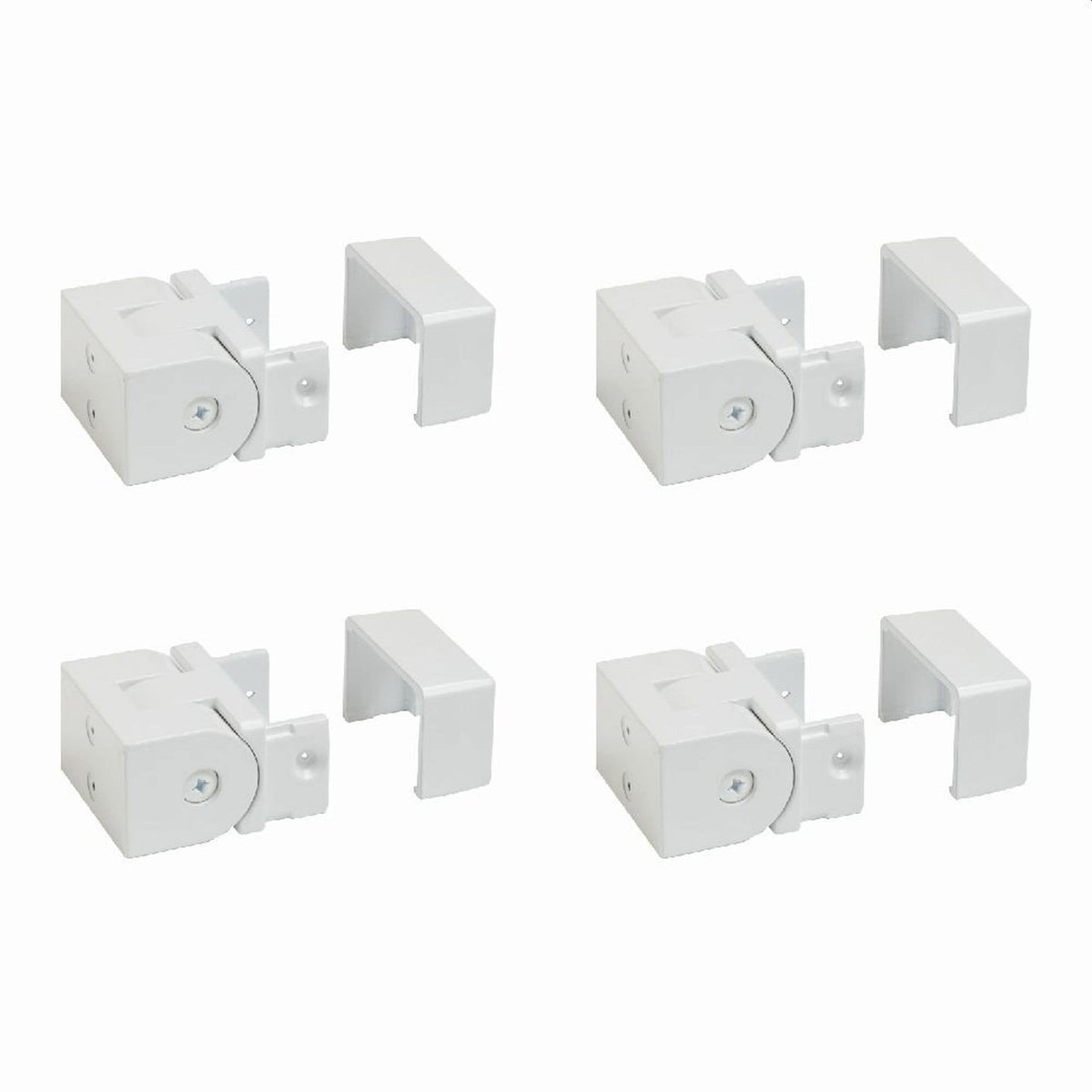 Fortress Building Products 7.87-in x 5.67-in White Aluminum Rail Bracket (4-Pack)