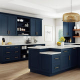 Home Decorators Collection Newport 24 in. W x 21 in. D x 34.5 in. H Assembled Plywood Sink Base Bath Cabinet in Mythic Blue with Soft Close