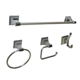 Leonard Collection 4-Piece Bathroom Hardware Kit in Satin Nickel - Super Arbor