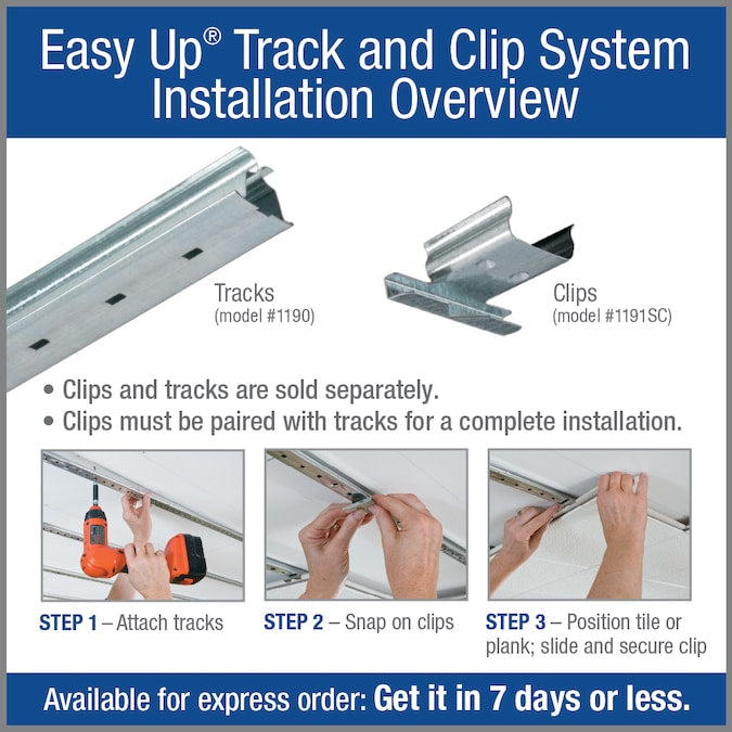 Armstrong Ceilings Easy Up 20-pack 96-in Galvanized Steel Silver Track