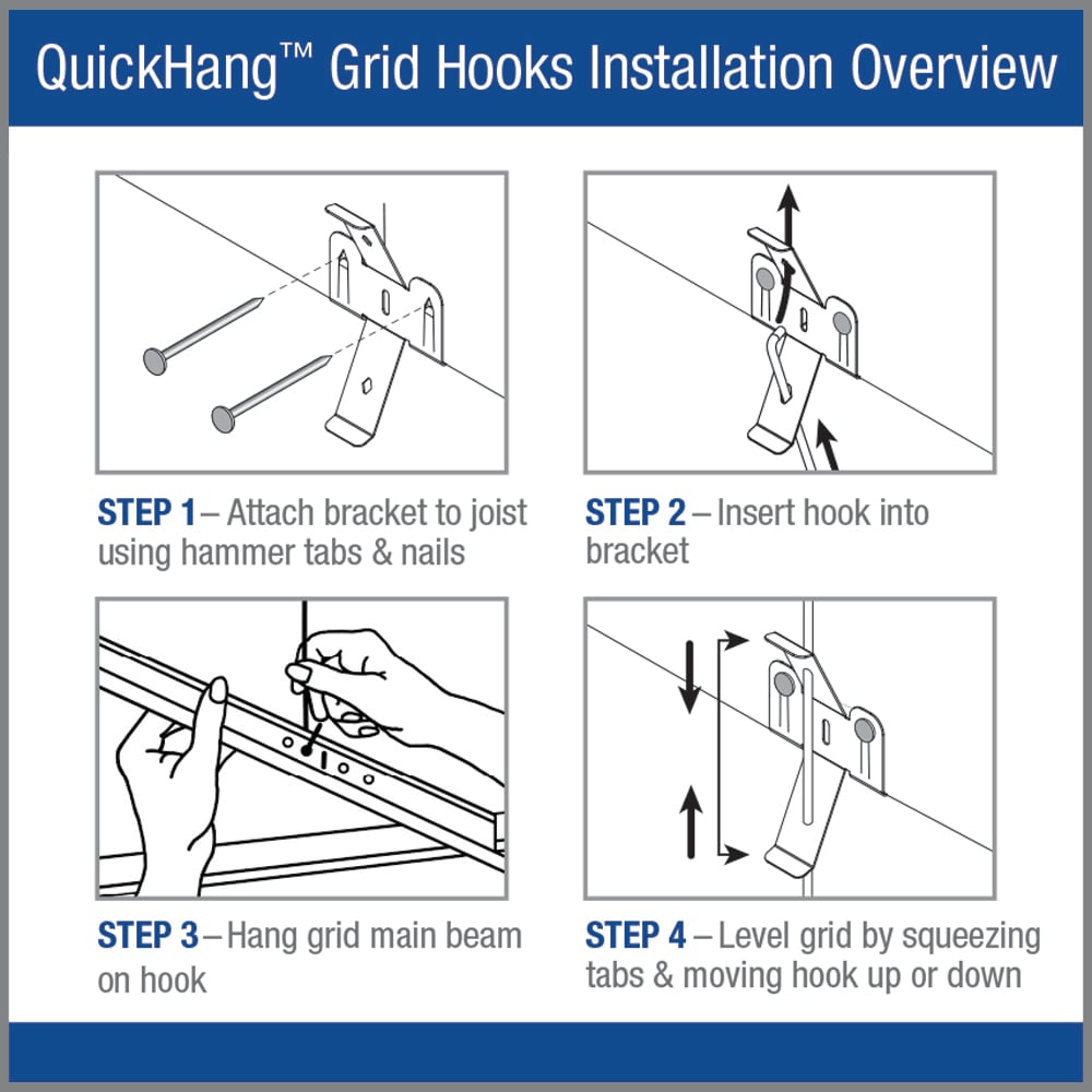 Armstrong Ceilings 6-in QuickHang 6-Pack 160-sq ft Ceiling Grid Hardware Kit