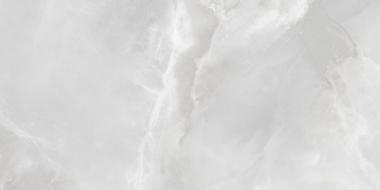 Satori Onyx Luna 12-in x 24-in Polished Porcelain Marble Look Floor and Wall Tile (1.94-sq. ft/ Piece)