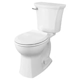 American Standard Edgemere White WaterSense Round Chair-Height 2-Piece Toilet, 12-in Rough-In, 1.28 GPF, Model 765BA101.020