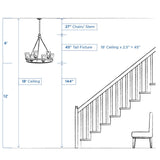 Progress Lighting Swansea 4-Light Matte Black Transitional Outdoor Chandelier