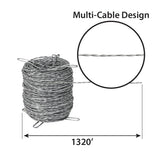 IRONRIDGE 1320-Feet Galvanized Steel Barbless Wire Rolled Fencing