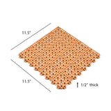 Greatmats Brown PVC Deck Tiles (25-Pack) - Waterproof, Slip Resistant, Easy DIY Installation
