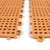 Greatmats Brown PVC Deck Tiles (25-Pack) - Waterproof, Slip Resistant, Easy DIY Installation