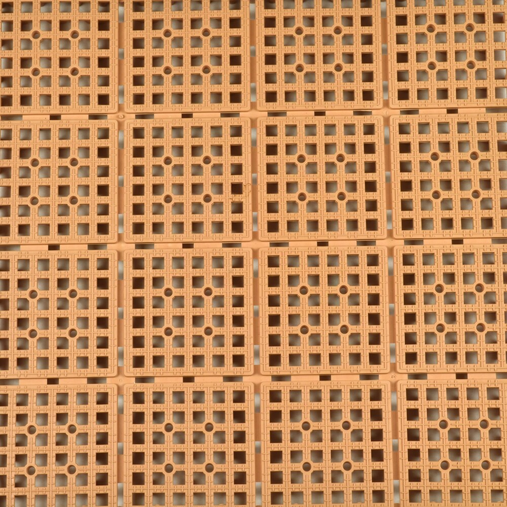 Greatmats Brown PVC Deck Tiles (25-Pack) - Waterproof, Slip Resistant, Easy DIY Installation