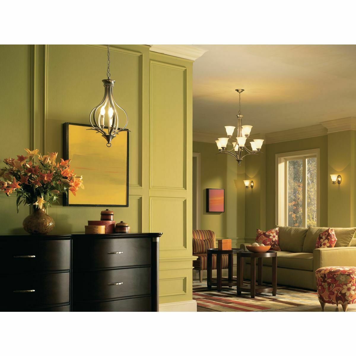 Progress Lighting Trinity 2-Light Brushed Nickel Transitional Chandelier