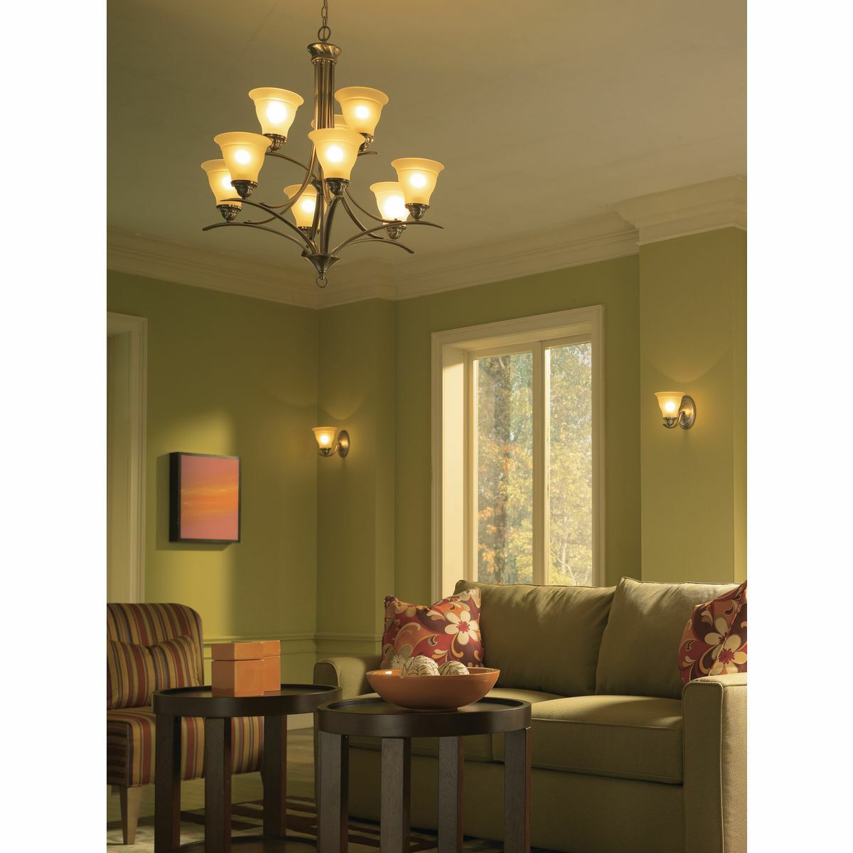 Progress Lighting Trinity 9-Light Brushed Nickel Transitional Chandelier