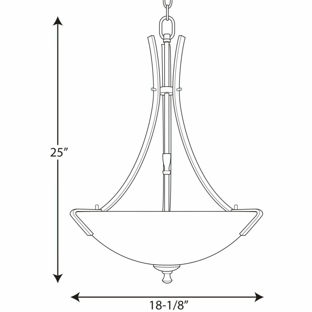 Progress Lighting Wisten 3-Light Brushed Nickel Transitional Chandelier