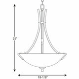 Progress Lighting Wisten 3-Light Brushed Nickel Transitional Chandelier