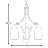 Progress Lighting Wisten 3-Light Brushed Nickel Transitional Chandelier