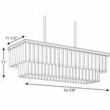 Progress Lighting Glimmer 4-Light Linear Kitchen Island Light in Silver Ridge, 33.875-in W x 11-in H