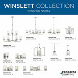 Progress Lighting Winslett 5-Light Brushed Nickel Coastal Chandelier