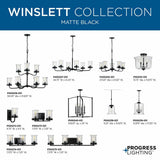 Progress Lighting Winslett 5-Light Matte Black Coastal Chandelier