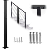 VEVOR railing post 3-ft x 1.5-in Stainless Steel Deck Stair Rail Kit